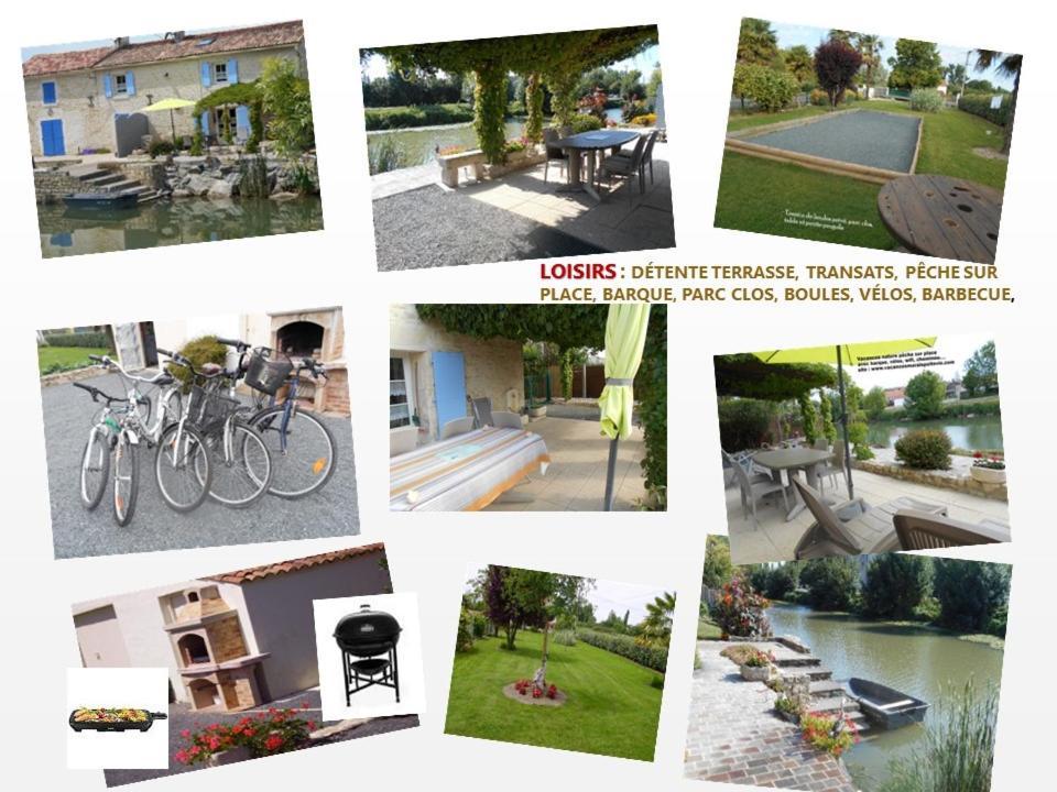 Marais Poitevin Bord Riviere Peche ,Barque, Velos, Wifi, Linge, Cheminee, Cuisine, Terrain De Boules La Taillee Exterior photo